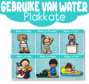 Plakkaat: Gebruike van Water