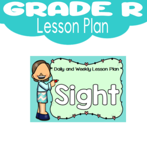 Grade R Lesson Plan: Term 2: Sight