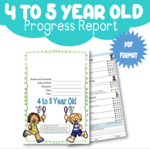 Progress Report 4 to 5 Year Old