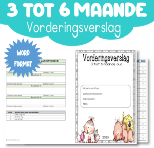 Vorderingsverslag 3 tot 6 Maande Baba