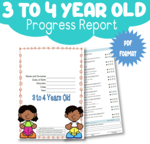 Progress Report 3 to 4 Year Old