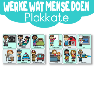 Plakkaat: Werke wat Mense doen