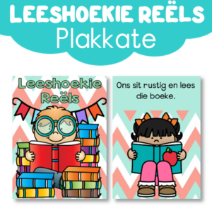 Plakkaat: Leeshoekie Reëls