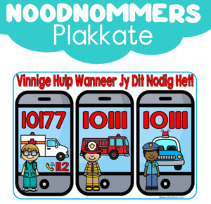 Plakkaat: Nood Nommers