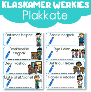 Plakkaat: Klaskamer Werkies