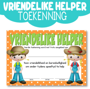 Toekenning: Vriendelike Helper