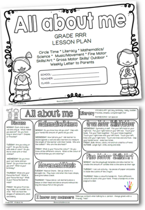 3 to 4 Year Old Lesson Plan Sample