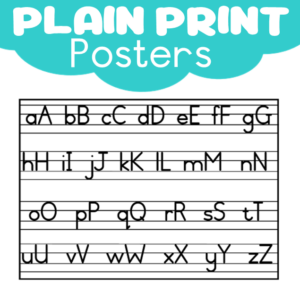 Poster: Plain Print Handwriting