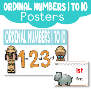 Posters: Ordinal Numbers 1 to 10