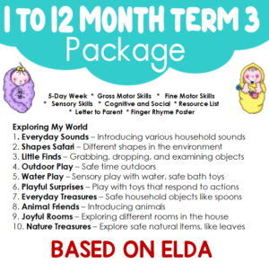 1 to 12 Month Baby Curriculum Term 3