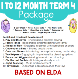 1 to 12 Month Baby Curriculum Term 4