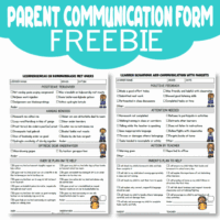 Parent Communication Form
